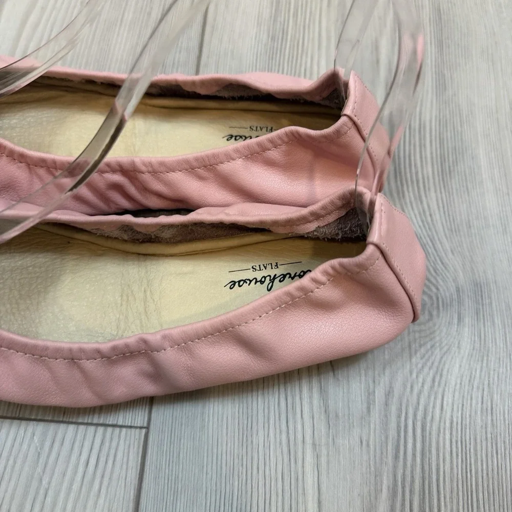 NEW The Storehouse Flats Womens 6 Foldable Leather Ballet Shoes Ballet Pink